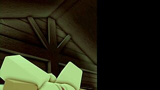 Cute girl with big tits and shaved pussy takes monster cock in Roblox