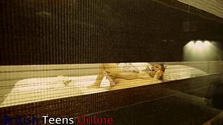 You spy on your young neighbor as she masturbates to orgasm