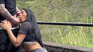 i'm recording our hot sex in the medellin park, but it ends badly