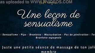 Une Leçon De Sensualisme - French Audio Solo Gentle Handjob Praises With Big Tits