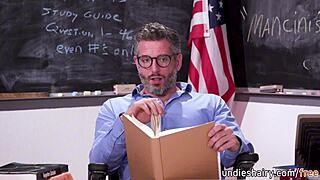 horny student seduces her teacher for his dick and sucks him good in classroom - mike mancini katie kush