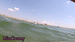 We Got Caught My Teacher Handjobs My Cock Underwater On Nude Beach Public Sex