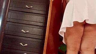 Hidden cam catches big-ass Colombian changing clothes