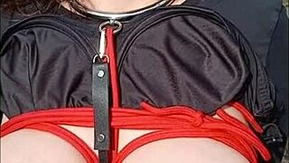 Esclave in forest bondage and submission