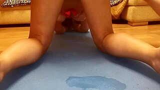 close up view of milf latina's features in oral scene