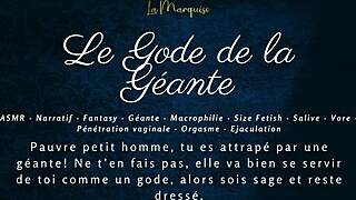 le gode de la géante - french audio joi macrophilia