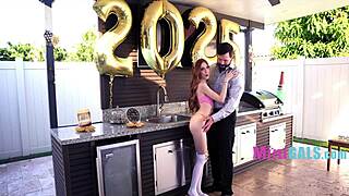 Teenie Shows Skills For New Year Thrill!