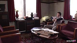 Japanese Glasses Young 18+ Secretary Seduce To Give Her Old Boss A Blow And Titjob And Swallow His Load In Uncensored Jav Roleplay Porn