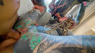 I am the DAP slut in this double anal gangbang with tattoo girl AnusKatzz, ending in big facial and ATM
