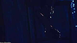 latex milf with big ass and natural tits teases in shiny gloves