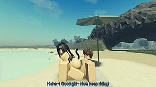 Fucking My Roblox Catgirl At The Beach