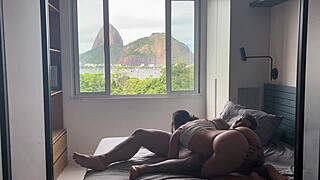 passionate encounter in front of sugarloaf mountain