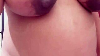 Pregnant arab step mother teases on webcam