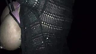 Tied big BBW tits get punished the rough way.