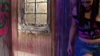 Rough lesbian gangbang orgy is so intense