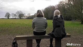 big tit mature milf gets licked by blonde lesbian