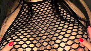 sexy amateur with big natural tits fucks her wet pussy