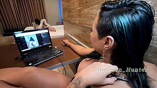 Ela couldn't resist my platforms and decided to eat me out