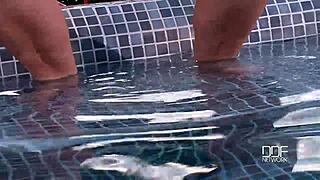 Hey, watch Katarina Hartlova tease her shaved pussy with intense masturbation vibes 😏