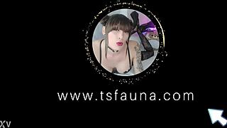 Trans girl pounded intensely by fuck machine