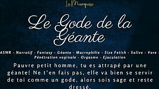 le gode de la géante - french audio joi macrophilia