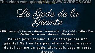 le gode de la géante - french audio joi macrophilia