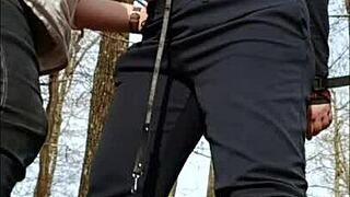 Esclave in forest bondage and submission