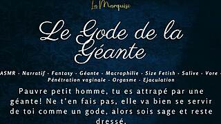 le gode de la géante - french audio joi macrophilia