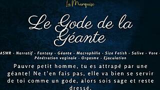 le gode de la géante - french audio joi macrophilia