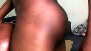 Blonde ebony slut honey gets guts rearranged by big black dick in doggystyle cum on ass