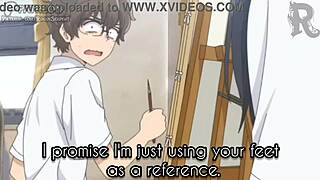 I tricked her with my feet in the classroom.