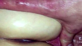 assiob playfully teases with impressive size on snug fit