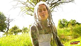 German Scout - Split Tongue Tattoo Star Anuskatzz in Rough Anal Casting?