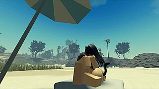Fucking My Roblox Catgirl At The Beach