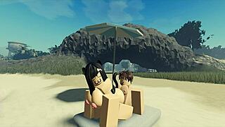 Fucking My Roblox Catgirl At The Beach