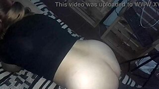 i pull down her tight leggings and rub my penis teasingly