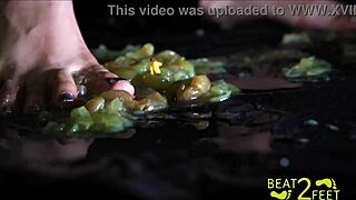 Raven Rogue Smashes Grapes, Getting Wet and Sticky?