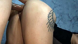 stepbrother cums in stepsister's mouth from an intense blowjob homemade.