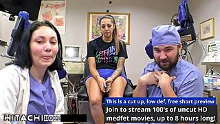 Nurse Lenna Lux Forces Mandatory Hitachi Orgasms on Patient Stefania Mafra with Vibrator and Gloves