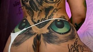 Babe With Split Tongue Rubs Pussy On Pillow Then Anal Fucks