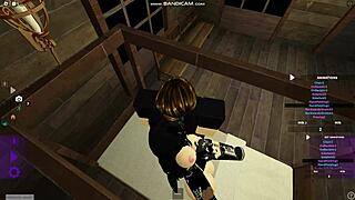 cute roblox emo chick GETS POUNDED HARD on bed part 1