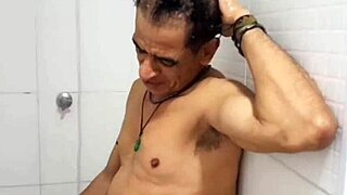 blonde girl invites me to shower gives blowjob then anal in bedroom sheer red