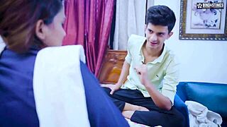 Cute desi school girl step sister has very first sex after school with her step brother