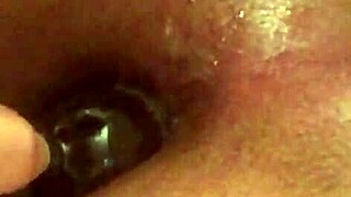 Casual adventure with a butt plug in the backyard