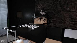 roblox girl couldnt sleep so she had some fun with his bfs cock while he was asleep