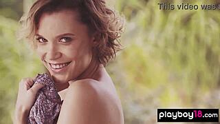 glamorous all natural russian blonde milf oksana chucha posing nude outdoor