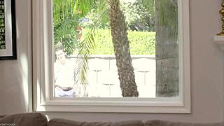 Insatiable redhead Vanna Bardot kneels to suck her neighbor's cock in a passionate blowjob scene