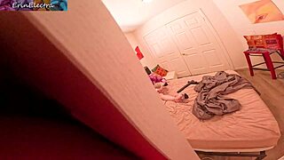 Caught Peeping Stepmom Lets You Masturbate with Her and Cum in Her Pussy