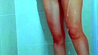 College Beauty Teases in Brazilian Thong Shower