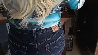 Beautiful tanned woman wearing bikini with tan lines